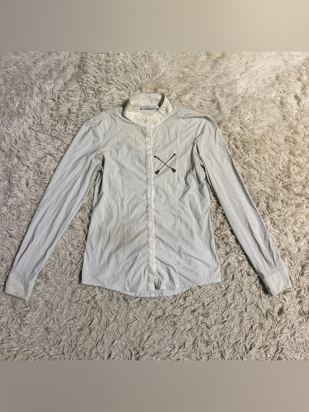 Women’s XS White Laguso Long Sleeve Horseback Riding Show Shirt